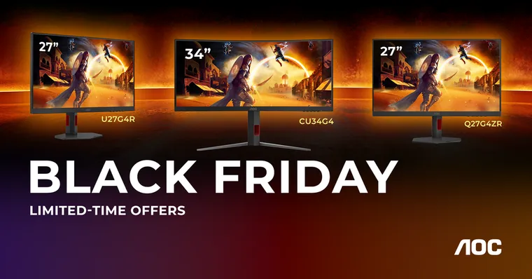AOC revela a sua linha mais completa de monitores para a Black Friday 2025